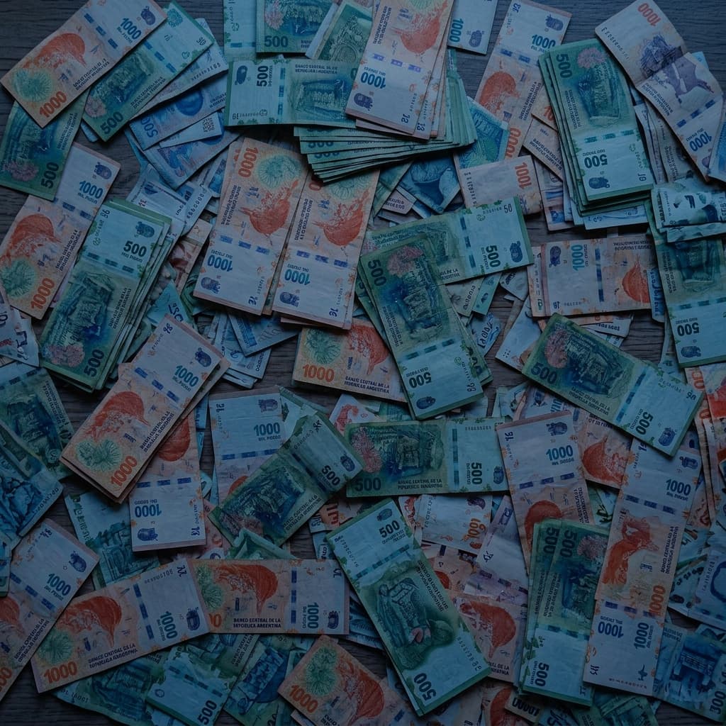 Billetes de pesos argentinos